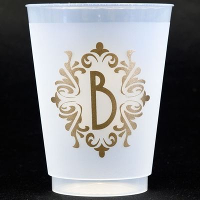 Gold Bellevue Shatterproof Initial Cups - B