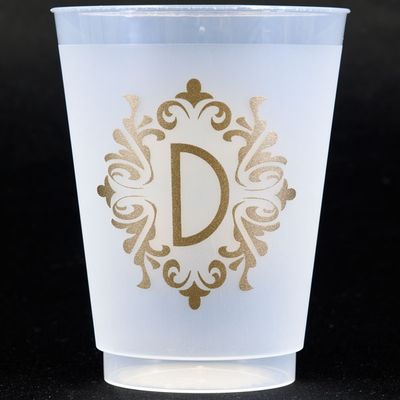 Gold Bellevue Shatterproof Initial Cups - D