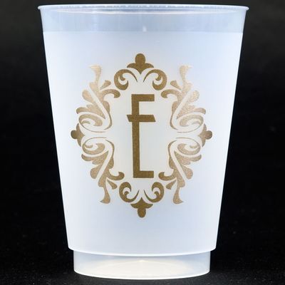 Gold Bellevue Shatterproof Initial Cups - E