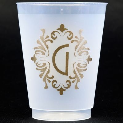 Gold Bellevue Shatterproof Initial Cups - G
