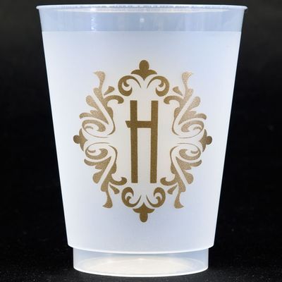 Gold Bellevue Shatterproof Initial Cups - H