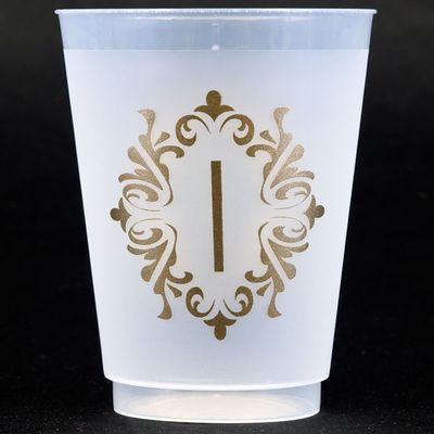 Gold Bellevue Shatterproof Initial Cups - I