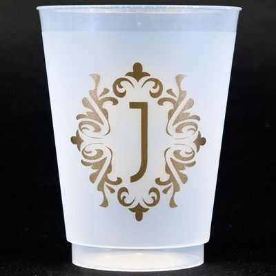 Gold Bellevue Shatterproof Initial Cups - J