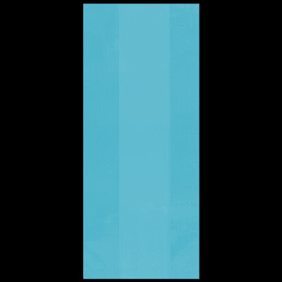 Caribbean Blue Medium Plastic Treat Bags - 25ct