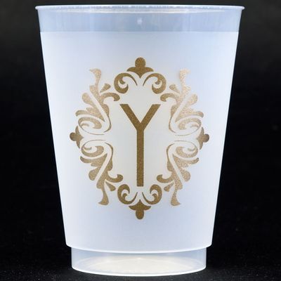 Gold Bellevue Shatterproof Initial Cups - Y