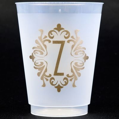 Gold Bellevue Shatterproof Initial Cups - Z
