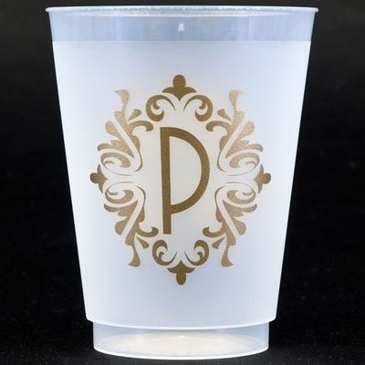 Gold Bellevue Shatterproof Initial Cups - P