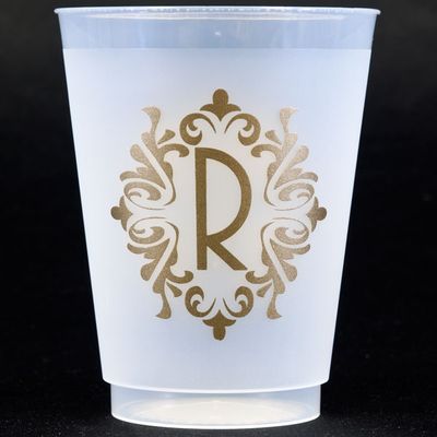 Gold Bellevue Shatterproof Initial Cups - R