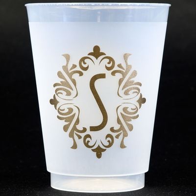 Gold Bellevue Shatterproof Initial Cups - S