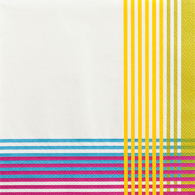 Cross Luncheon Napkins - White Yellow