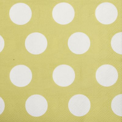 Big Dots Beverage Napkins - Light Green