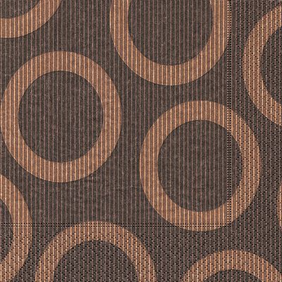 Circle Brown Beverage Napkins