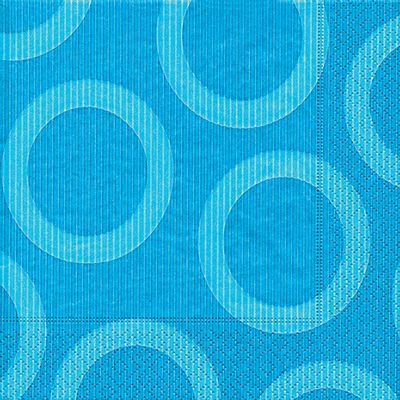 Circle Aqua Luncheon Napkins