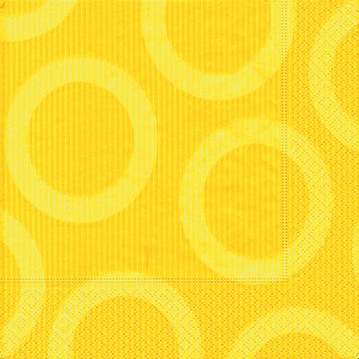 Circle Yellow Luncheon Napkins