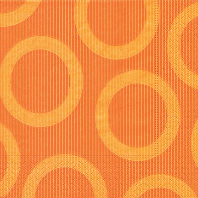 Circle Orange Luncheon Napkins