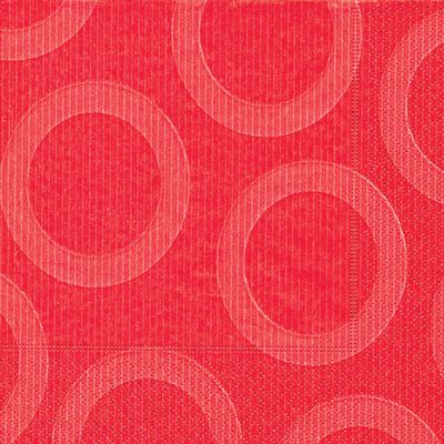 Circle Red Luncheon Napkins