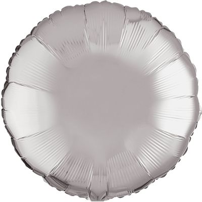 Luxe Platinum 18-inch Round Mylar Balloons - 10ct