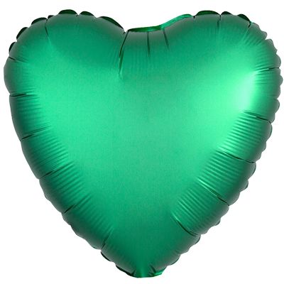 Luxe Jade 18-inch Heart Mylar Balloons - 10ct