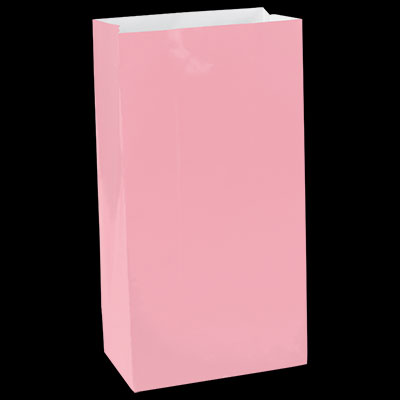 Pink Medium Paper Treat Bags - 12ct
