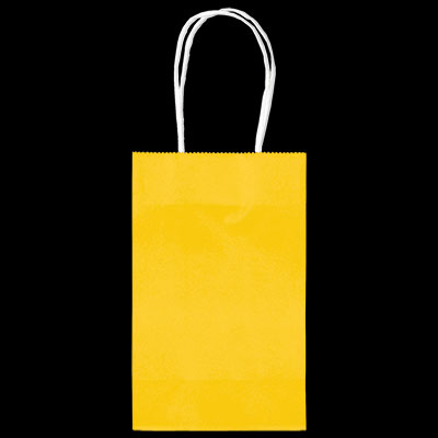 Yellow Medium Kraft Bags - 10ct