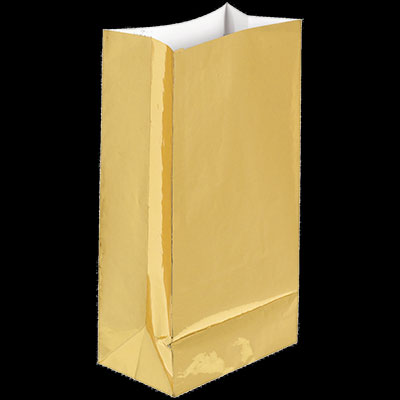 Gold Medium Paper Treat Bags - 12ct