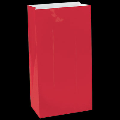 Red Small Paper Treat Bags - 25ct