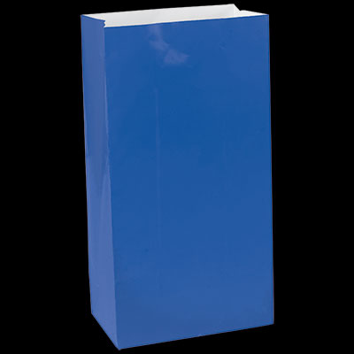Royal Blue Small Paper Treat Bags - 25ct