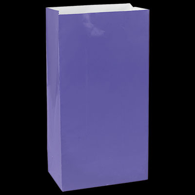 Purple Small Paper Treat Bags - 25ct