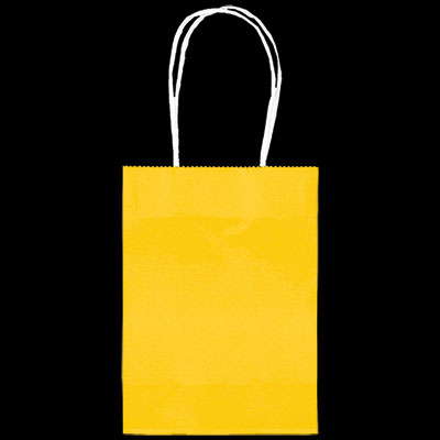 Yellow Small Kraft Bags - 24ct