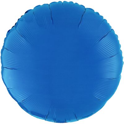 Metallic Blue 18-inch Round Mylar Balloons - 10ct