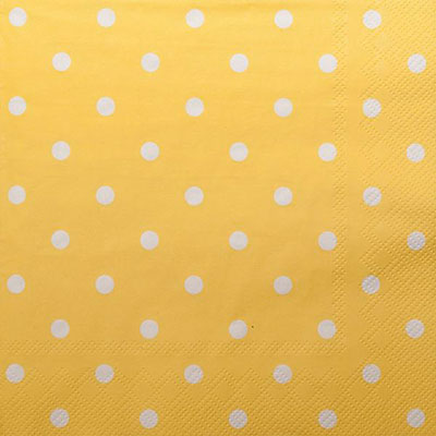 Little Dots Luncheon Napkins - Yellow