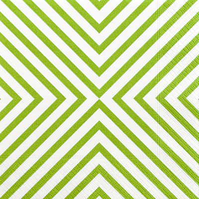 Chevron Luncheon Napkins - Green