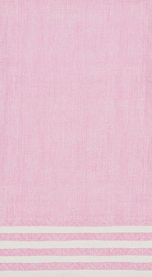 Stripe Border Guest Towels - Pink