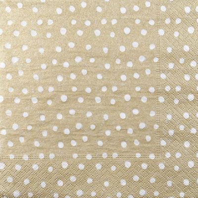 Small Dots Luncheon Napkins - Platinum