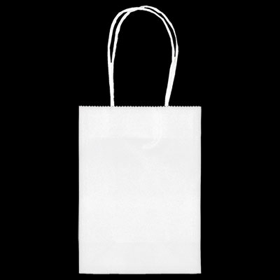 White Small Kraft Bags - 24ct