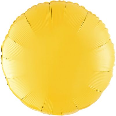 Metallic Yellow 18-inch Round Mylar Balloons - 10ct