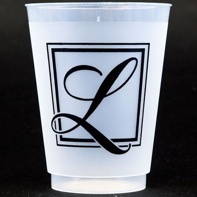 Black Majestic Shatterproof Initial Cups - L