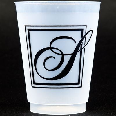 Black Majestic Shatterproof Initial Cups - S
