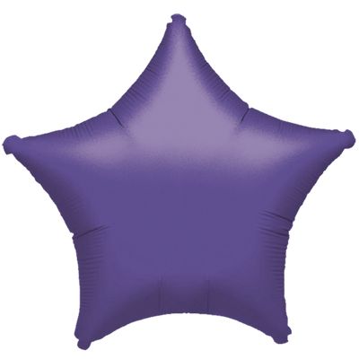 Metallic Purple 18-inch Star Mylar Balloons - 10ct