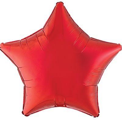 Metallic Red 18-inch Star Mylar Balloons - 10ct