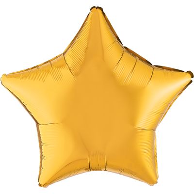 Metallic Gold 18-inch Star Mylar Balloons - 10ct