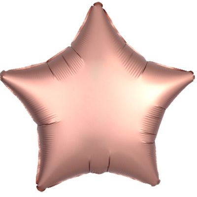 Luxe Rose Gold 18-inch Star Mylar Balloons - 10ct
