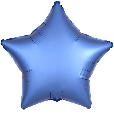 Luxe Azure 18-inch Star Mylar Balloons - 10ct