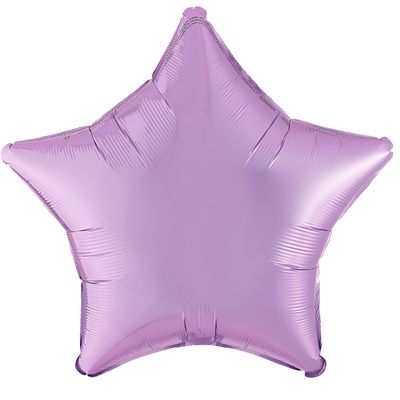 Pearl Lavender 18-inch Star Mylar Balloons - 10ct
