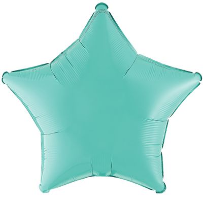 Robins Egg Blue 18-inch Star Mylar Balloons - 10ct