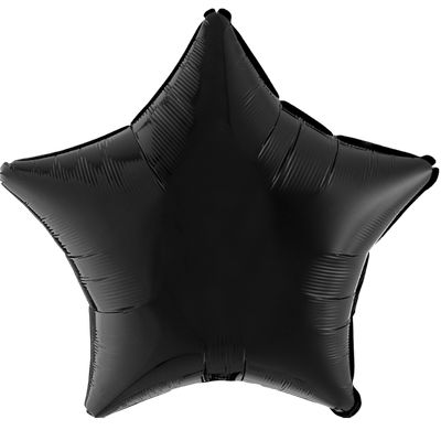 Black 18-inch Star Mylar Balloons - 10ct