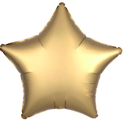 Luxe Gold 18-inch Star Mylar Balloons - 10ct