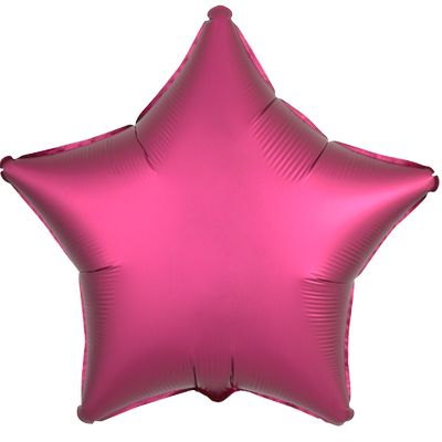 Luxe Pomegranate 18-inch Star Mylar Balloons - 10ct