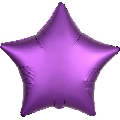 Luxe Purple 18-inch Star Mylar Balloons - 10ct
