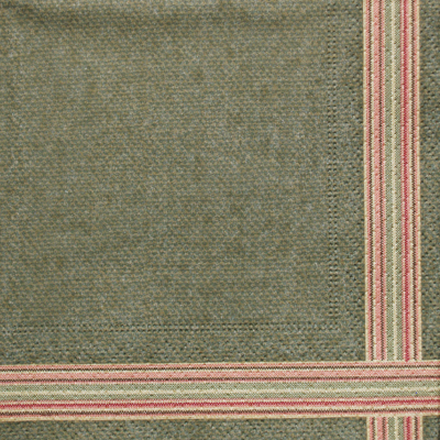 Flamant Linen Border Luncheon Napkins - Green